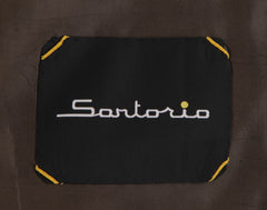 $3750 Sartorio Napoli Brown Wool Solid Suit - (SA93257) - Parent