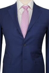 $3775 Sartorio Napoli Blue Wool Houndstooth Suit - (SA712252) - Parent