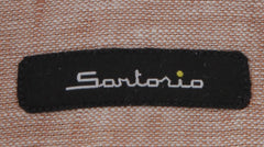 $375 Sartorio Napoli Brown Solid Linen Shirt - Slim - (SA222252) - Parent