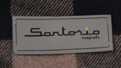 $375 Sartorio Napoli Brown Check Cotton Shirt - Slim - (SA222254) - Parent