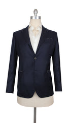 $3150 Sartorio Napoli Dark Blue Cashmere Solid Sportcoat - 44/54 - (SA517252)