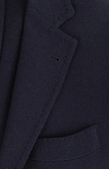 $3150 Sartorio Napoli Dark Blue Wool Blend Solid Sportcoat - (SA57251) - Parent