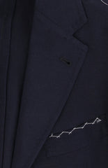 $3600 Sartorio Napoli Dark Blue Linen Blend Sportcoat - (SA71720251) - Parent