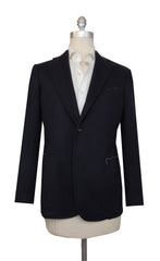 $3125 Sartorio Napoli Dark Blue Cashmere Solid Sportcoat - 38/48 - (SA517253)