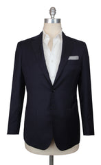 $3125 Sartorio Napoli Dark Blue Wool Solid Sportcoat - 36/46 - (SA1211252)