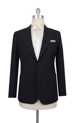 $3150 Sartorio Napoli Dark Blue Virgin Wool Solid Sportcoat - (SA517251) - Parent