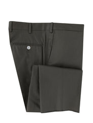 $3600 Sartorio Napoli Olive Green Cotton Solid Suit - (SA6252511) - Parent