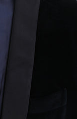 $3125 Sartorio Napoli Dark Blue Cotton Solid Tuxedo Jacket - (SA924251) - Parent