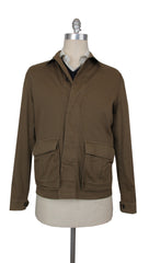 $3300 Sartorio Napoli Brown Cotton Blend Solid Jacket - 36/46 - (SA625258)