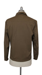 $3300 Sartorio Napoli Brown Cotton Blend Solid Jacket - (SA625258) - Parent