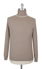$1525 Sartorio Napoli Light Brown Turtleneck Sweater - (SA823252) - Parent