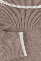 $1525 Sartorio Napoli Light Brown Turtleneck Sweater - (SA823252) - Parent