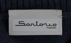 $1525 Sartorio Napoli Navy Blue Turtleneck Sweater - (SA823251) - Parent