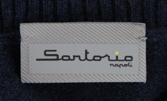 $1525 Sartorio Napoli Navy Blue Turtleneck Sweater - (SA823251) - Parent