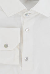 $675 Sartorio Napoli White Solid Piqué Polo - (SA429261) - Parent
