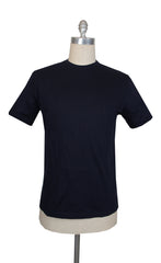 $675 Sartorio Napoli Dark Blue Solid Piqué T-Shirt - - (SA415263) - Parent
