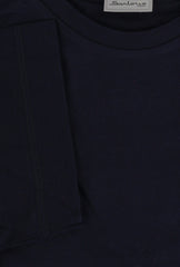 $675 Sartorio Napoli Dark Blue Solid Piqué T-Shirt - - (SA415263) - Parent