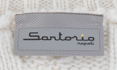 $1000 Sartorio Napoli Off White Crewneck Sweater - (SA823255) - Parent