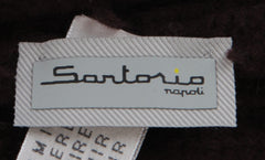 $475 Sartorio Napoli Dark Brown Solid Cashmere Beanie - (SA617234) - Parent