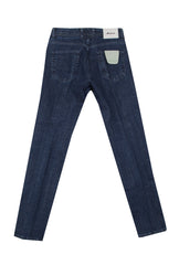$550 Sartorio Napoli Denim Blue Solid Jeans - Slim - (SA322251) - Parent