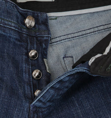 $550 Sartorio Napoli Denim Blue Solid Jeans - Slim - (SA322251) - Parent