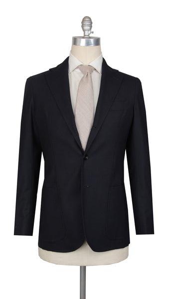 $3425 Sartorio Napoli Dark Blue Wool Blend Solid Suit - (SA712251) - Parent
