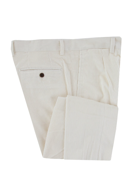 $850 Sartorio Napoli Off White Pants - Slim - (SA322255) - Parent