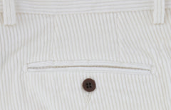 $850 Sartorio Napoli Off White Pants - Slim - (SA322255) - Parent