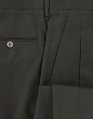 $600 Sartorio Napoli Olive Green Solid Cotton Pants - Slim - (SA619245) - Parent
