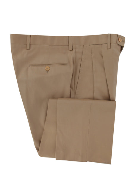 $600 Sartorio Napoli Beige Solid Cotton Pants - Slim - (SA619244) - Parent