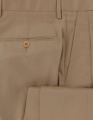 $600 Sartorio Napoli Beige Solid Cotton Pants - Slim - (SA619244) - Parent