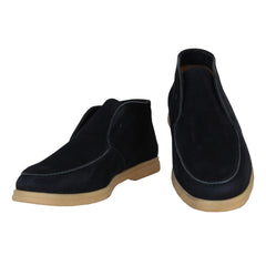 $675 Sartorio Napoli Dark Blue Calf Leather Ankle Boots - 7/6 - (SA328244)