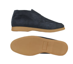 $600 Sartorio Napoli Blue Suede Ankle Boots - (SA327257) - Parent