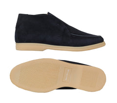 $675 Sartorio Napoli Dark Blue Calf Leather Ankle Boots - (SA328244) - Parent