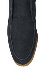 $600 Sartorio Napoli Blue Suede Ankle Boots - (SA327257) - Parent