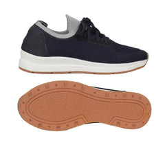$675 Sartorio Napoli Dark Blue Cotton Sneakers - (SA328247) - Parent