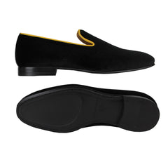 $550 Sartorio Napoli Black Suede Tuxedo Shoes - (SA327258) - Parent