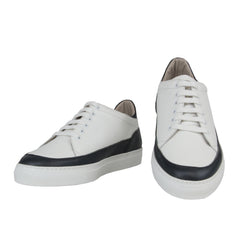 $575 Sartorio Napoli White Calf Leather Sneakers - (SA327255) - Parent