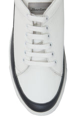 $575 Sartorio Napoli White Calf Leather Sneakers - (SA327255) - Parent