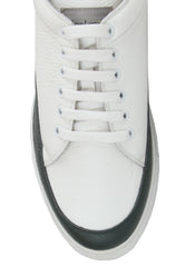$575 Sartorio Napoli White Calf Leather Sneakers - (SA327254) - Parent