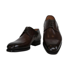 $2500 Santoni Dark Brown Leather Plain Toe - (MV328266) - Parent