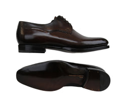 $2500 Santoni Dark Brown Leather Plain Toe - (MV328266) - Parent