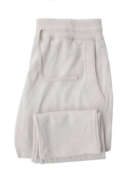 Svevo Parma Off White Solid Cashmere Sweatpants - (SV712222) - Parent