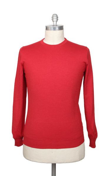 Svevo Parma Red Cashmere Blend Crewneck Sweater - (SV48228) - Parent