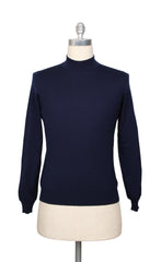 Svevo Parma Navy Blue Wool Mock Turtleneck Sweater - M/50 - (SV1012229)