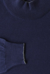 Svevo Parma Navy Blue Wool Mock Turtleneck Sweater - (SV1012229) - Parent