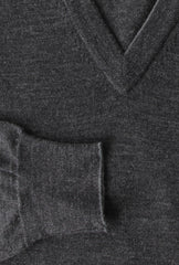 Svevo Parma Charcoal Gray Wool V-Neck Sweater - (SV10122213) - Parent
