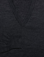 Svevo Parma Charcoal Gray Wool V-Neck Sweater - (SV10620213) - Parent