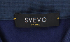 Svevo Parma Dark Blue Wool 1/4 Button Polo Sweater - (SV39238) - Parent