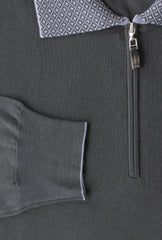 Svevo Parma Dark Gray Solid Wool Polo - (SV114233) - Parent